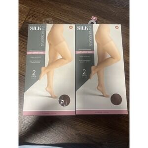 silk impressions pantyhose Light Support Sheer 2 Pack Of 2pair Ea Cocoa Size M